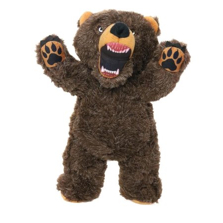 VIP 12.8 in. Tuffy Mighty Angry Bear Animals Durable Dog Toy 180181909429